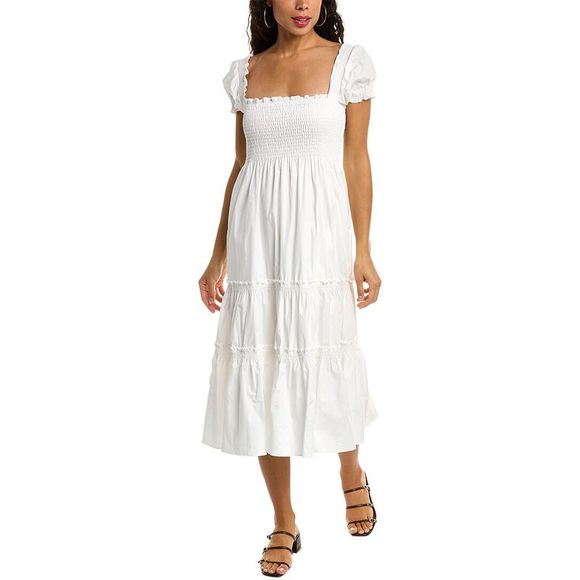 OPT | Dresses | Opt Square Neck Smocked Maxi Dress | Poshmark